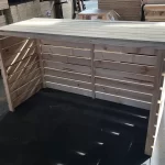 rustic solid wood counter