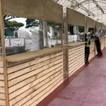 rustic outdoor vendor stalls