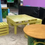 tables and stools for roadshow event at Bugis+