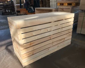 Rustic pine wood bar