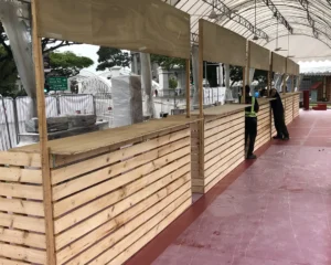 Rustic event stalls